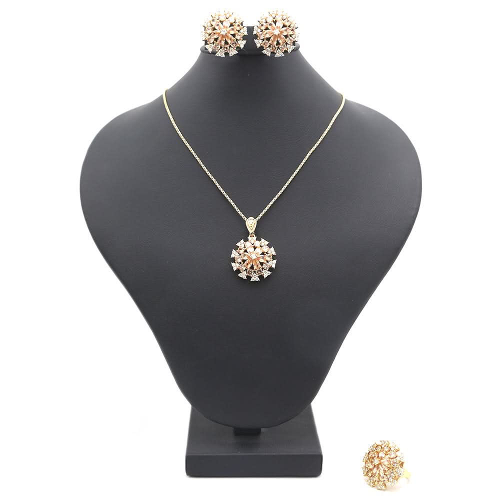 Women's Locket Set With Ring-Peach-B, Women, Chains & Lockets, Chase Value, Chase Value