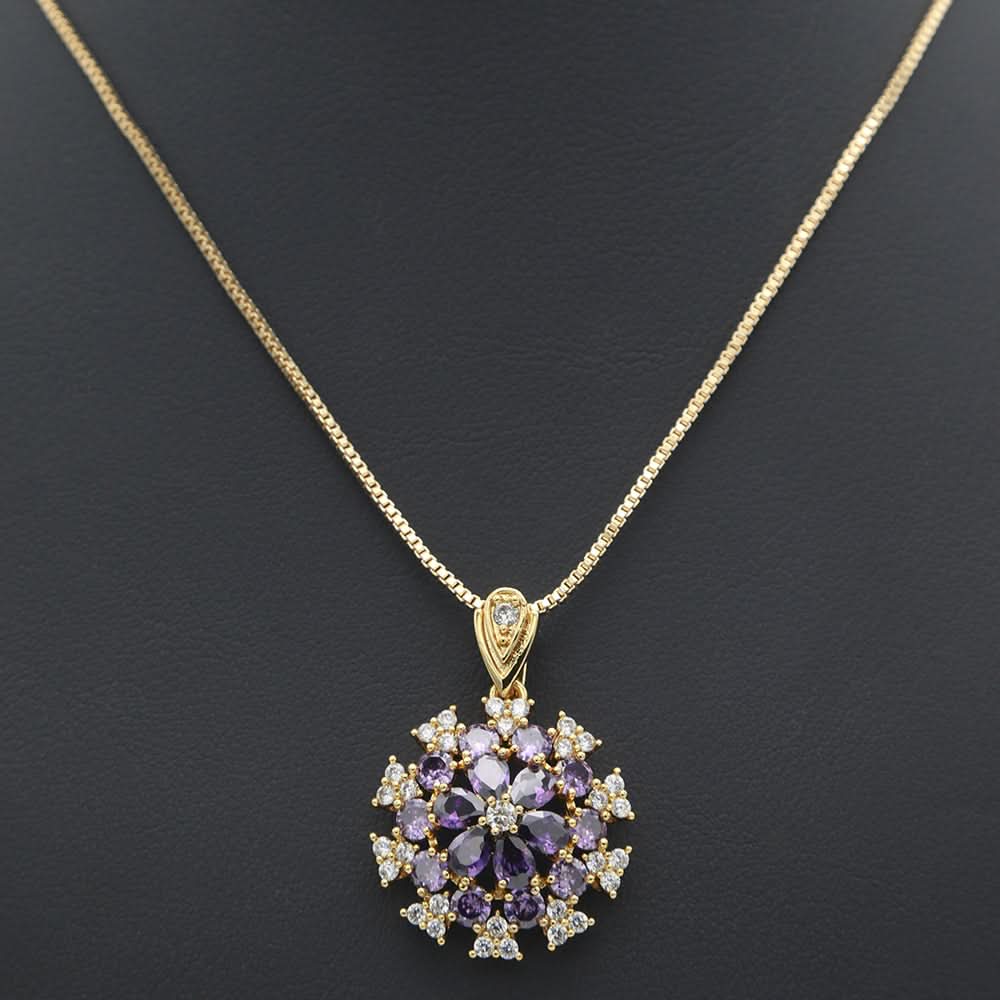 Women's Locket Set With Ring-Purple-B, Women, Chains & Lockets, Chase Value, Chase Value