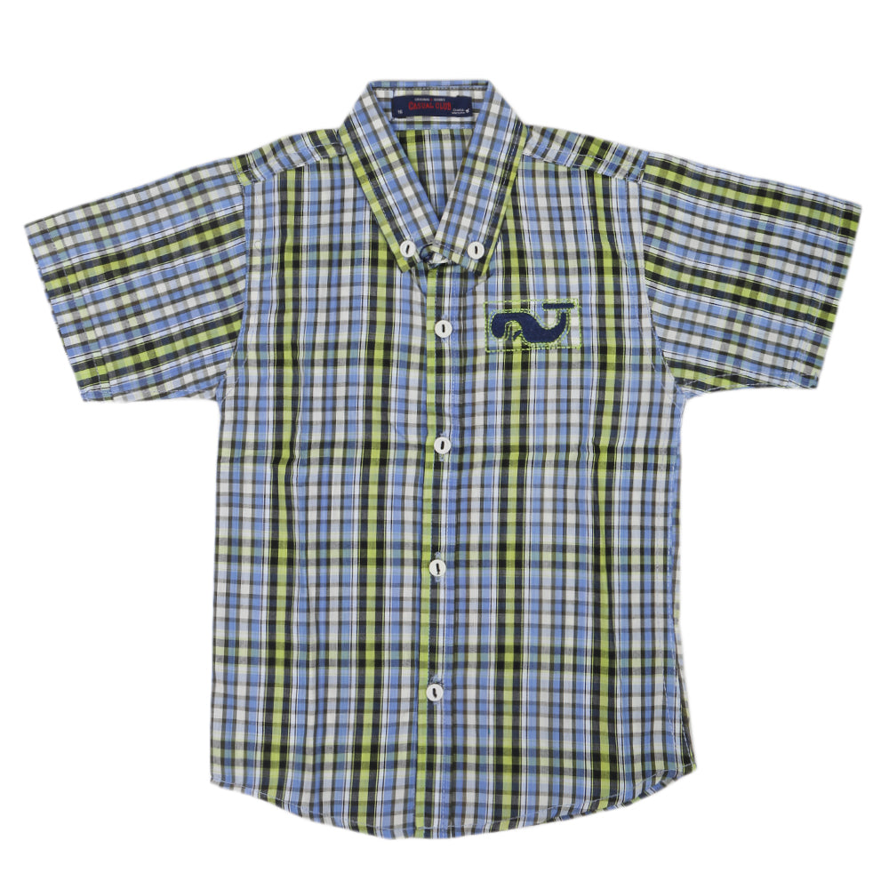 Boys Casual Check Half Sleeves Shirt - Multi, Kids Clothes, Chase Value, Chase Value