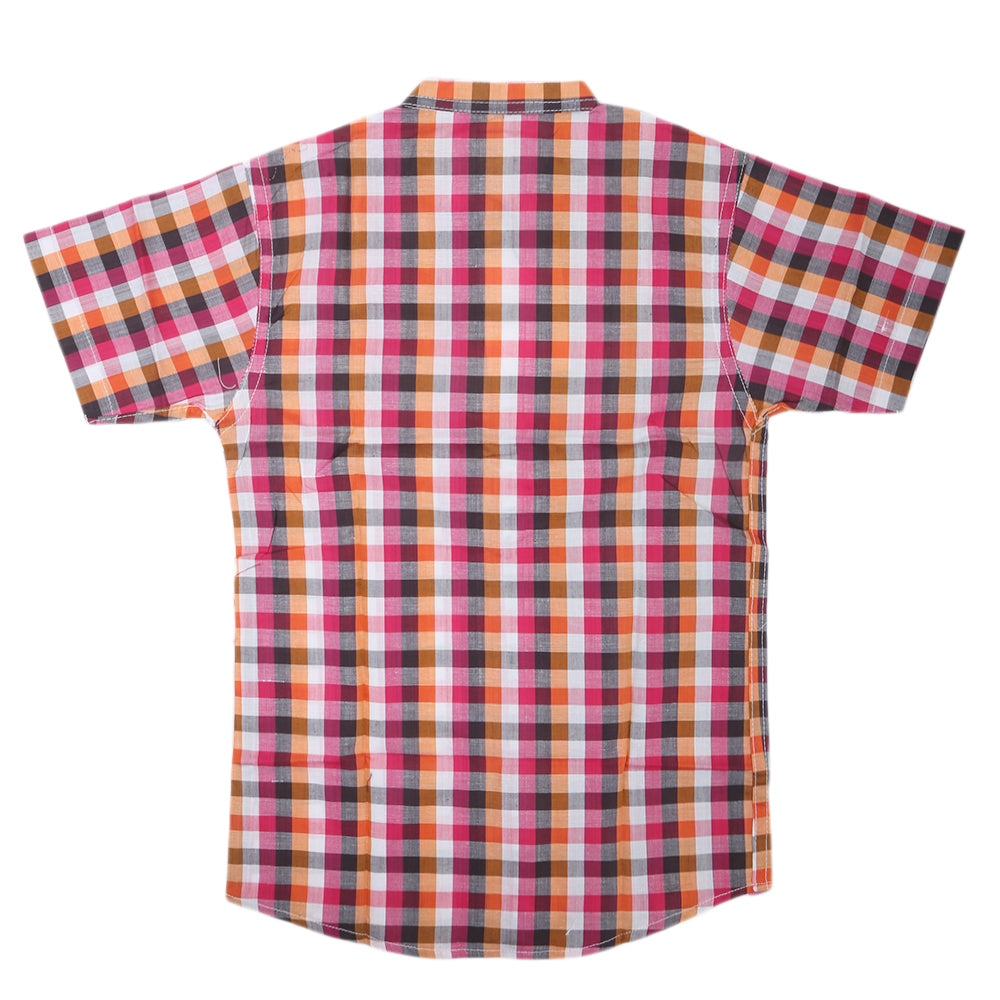 Boys Casual Check Half Sleeves Shirt - Multi, Kids Clothes, Chase Value, Chase Value