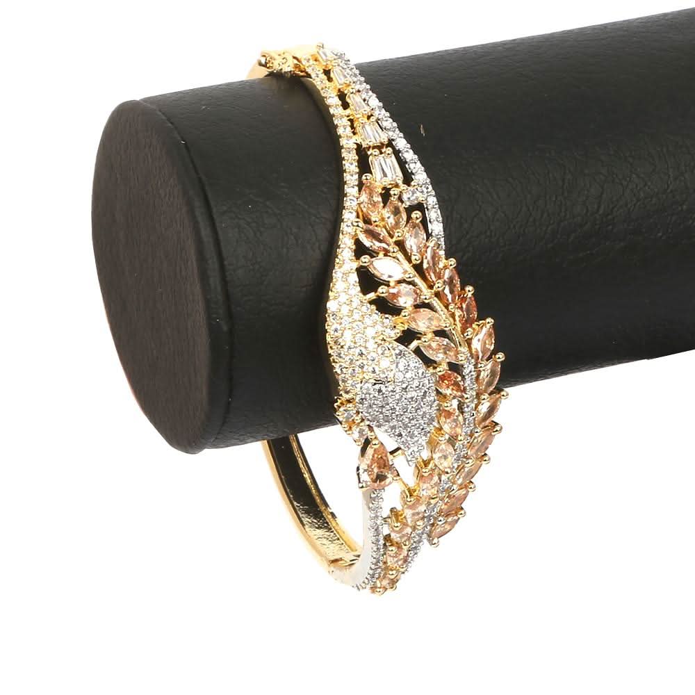 Women's American Diamond Kara Bracelet - Golden, Women, Bangles & Bracelets, Chase Value, Chase Value