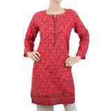 Women's Printed Kurti -L - Pink, Women, Ready Kurtis, Chase Value, Chase Value