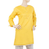 Women's Kurti with Lace - Yellow, Women, Ready Kurtis, Chase Value, Chase Value