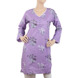 Women's Kurti with Lace -D - Purple, Women, Ready Kurtis, Chase Value, Chase Value