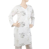 Women's Kurti with Lace -D - White, Women, Ready Kurtis, Chase Value, Chase Value