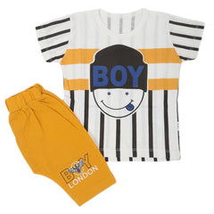 Boys Half Sleeves Suit  32760 - Yellow, Kids, Boys Sets And Suits, Chase Value, Chase Value