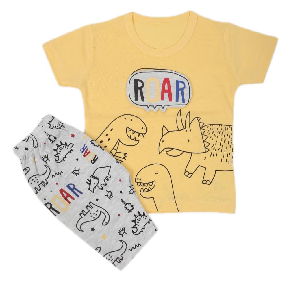 Boys Half Sleeves Suit  32773 - Yellow, Kids, Boys Sets And Suits, Chase Value, Chase Value