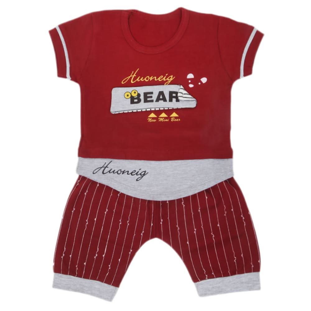 Boys Half Sleeves Suit  31863 - Maroon, Kids, Boys Sets And Suits, Chase Value, Chase Value