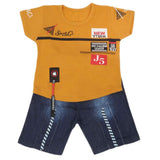 Boys Half Sleeves Suit  31871 - Mustard, Kids, Boys Sets And Suits, Chase Value, Chase Value