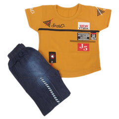 Boys Half Sleeves Suit  31871 - Mustard, Kids, Boys Sets And Suits, Chase Value, Chase Value