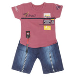 Boys Half Sleeves Suit  31871 - Hot Pink, Kids, Boys Sets And Suits, Chase Value, Chase Value