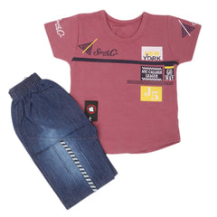 Boys Half Sleeves Suit  31871 - Hot Pink, Kids, Boys Sets And Suits, Chase Value, Chase Value
