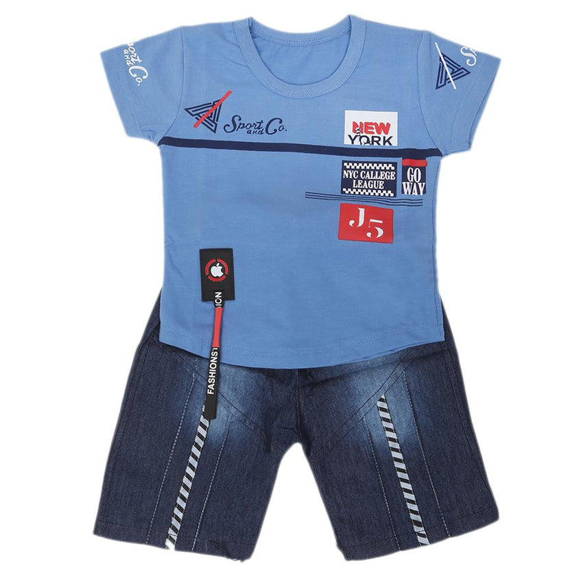 Boys Half Sleeves Suit  31872 - Blue, Kids, Boys Sets And Suits, Chase Value, Chase Value