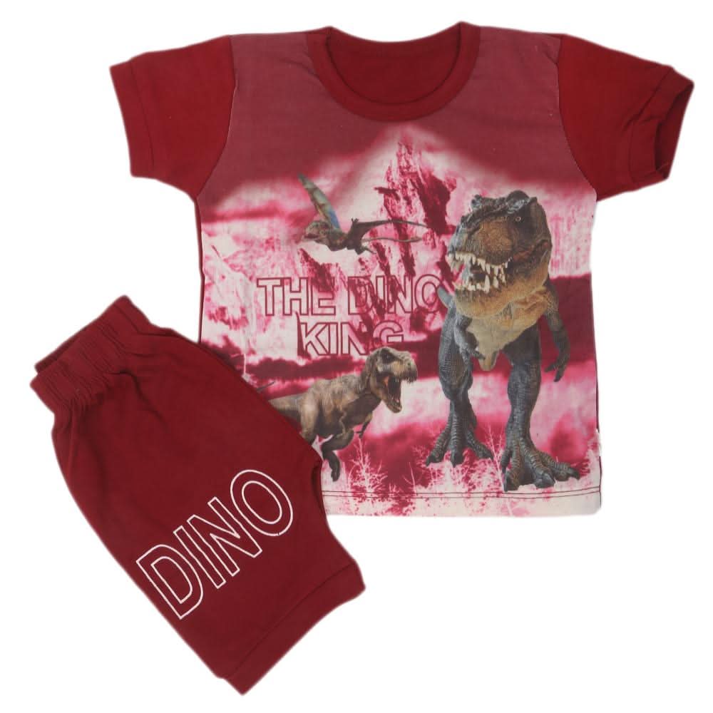 Boys Half Sleeves Suit  31857 - Maroon, Kids, Boys Sets And Suits, Chase Value, Chase Value