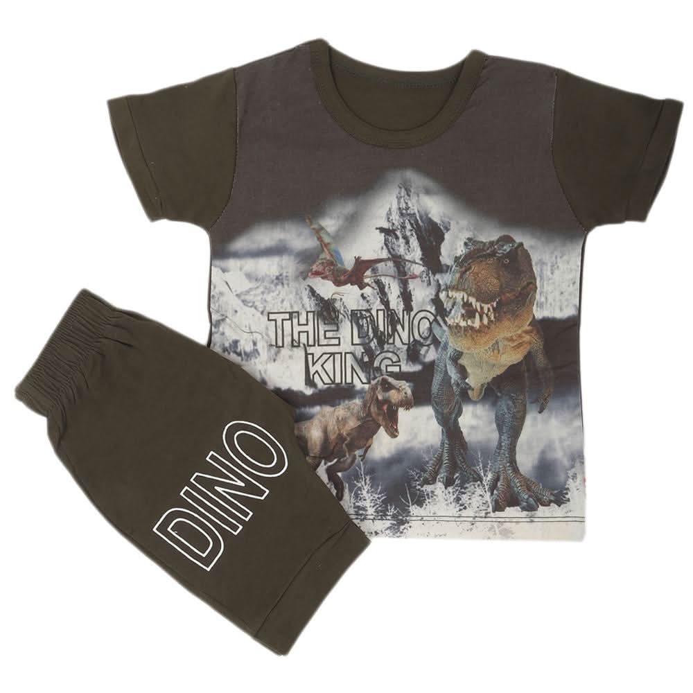 Boys Half Sleeves Suit  31857 - Olive Green, Kids, Boys Sets And Suits, Chase Value, Chase Value