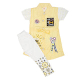 Girls Half Sleeves Suit  6784 - Yellow, Kids, Girls Sets And Suits, Chase Value, Chase Value