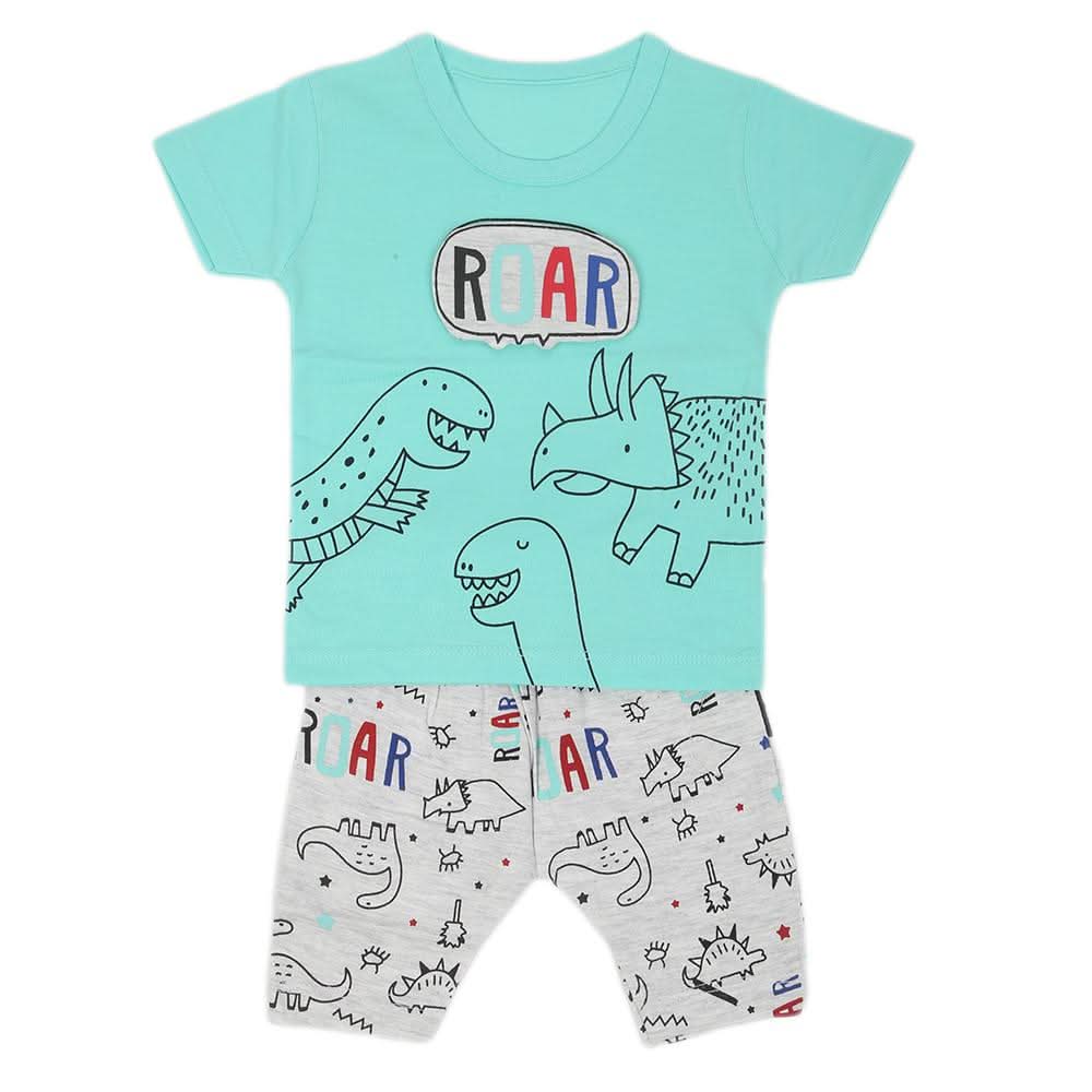 Newborn Boys Half Sleeves Suit  32772 - Cyan, Kids, NB Boys Sets And Suits, Chase Value, Chase Value
