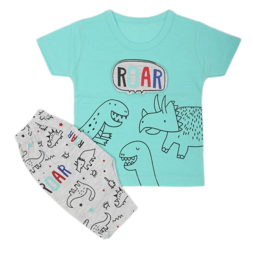 Newborn Boys Half Sleeves Suit  32772 - Cyan, Kids, NB Boys Sets And Suits, Chase Value, Chase Value