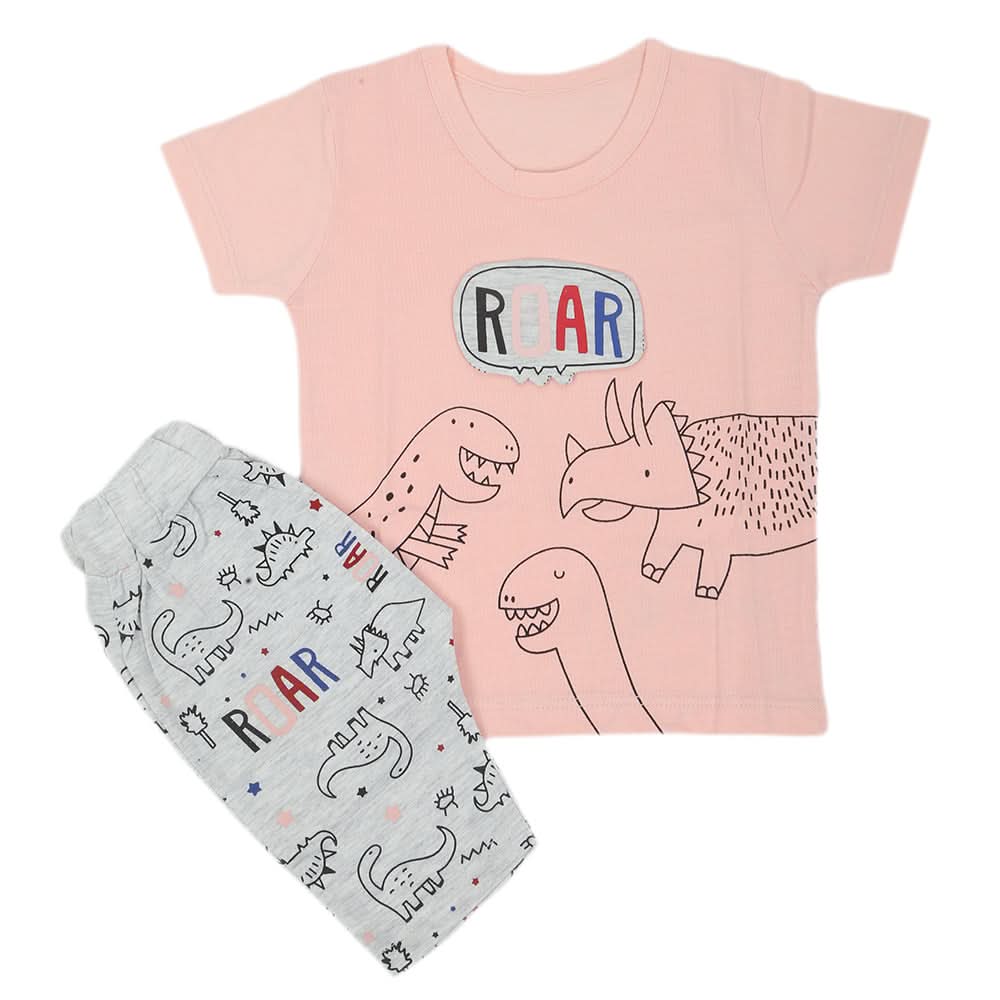 Newborn Boys Half Sleeves Suit  32772 - Light Pink, Kids, NB Boys Sets And Suits, Chase Value, Chase Value