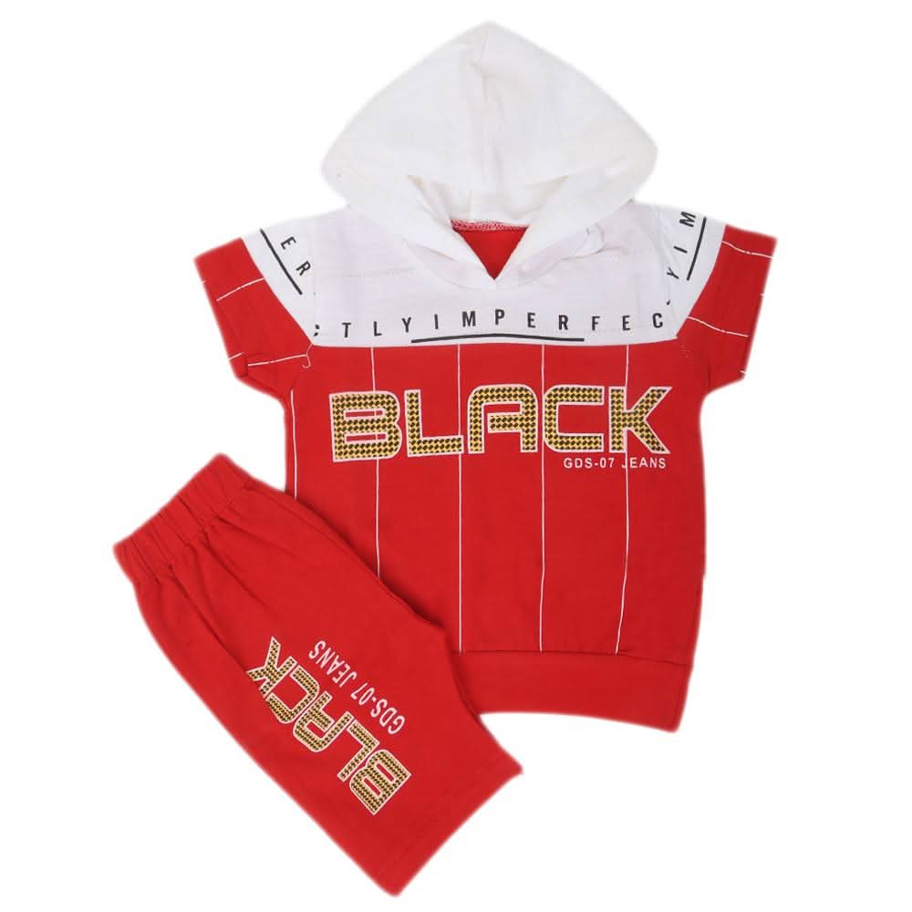 Newborn Boys Half Sleeves Suit  31867 - Red, Kids, NB Boys Sets And Suits, Chase Value, Chase Value
