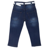Girls Applique Denim Pant 534  - Dark Blue, Kids, Girls Pants And Capri, Chase Value, Chase Value