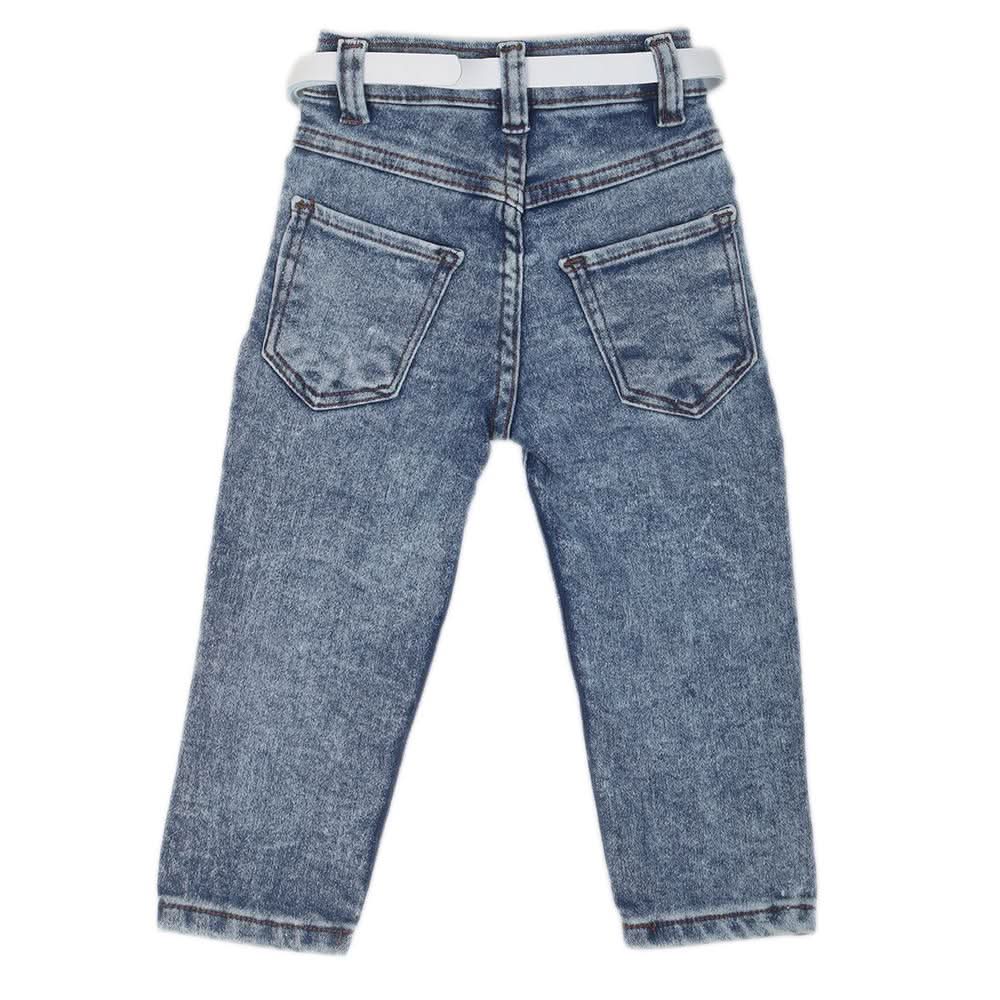 Girls Applique Denim Pant 534  - Light Blue, Kids, Girls Pants And Capri, Chase Value, Chase Value