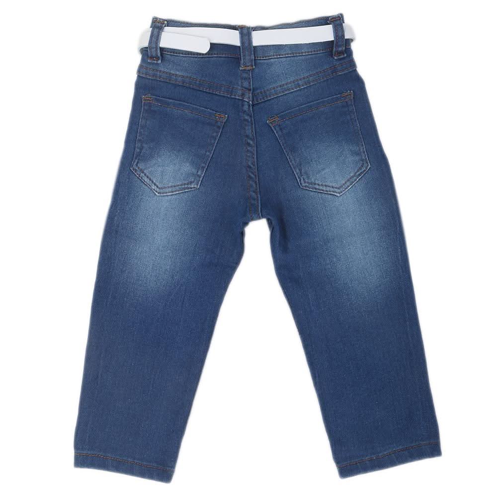 Girls Applique Denim Pant 535  - Blue, Kids, Girls Pants And Capri, Chase Value, Chase Value