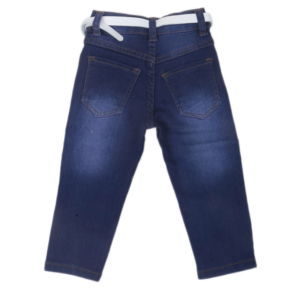 Girls Applique Denim Pant 535  - Dark Blue, Kids, Girls Pants And Capri, Chase Value, Chase Value