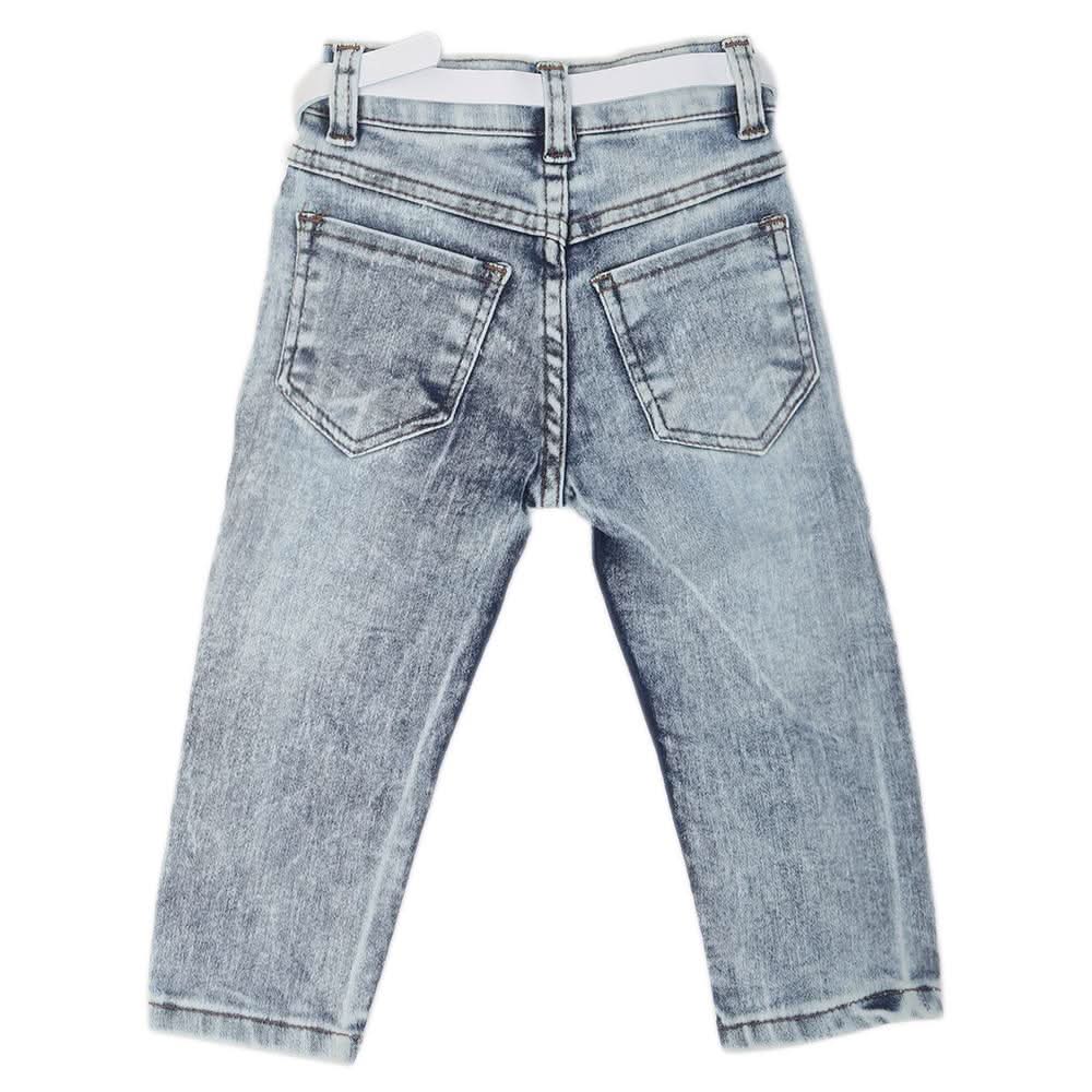 Girls Applique Denim Pant 535  - Light Blue, Kids, Girls Pants And Capri, Chase Value, Chase Value
