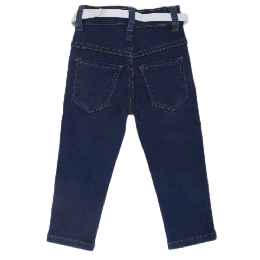 Girls Embroidered Denim Pant - Blue, Kids, Girls Pants And Capri, Chase Value, Chase Value