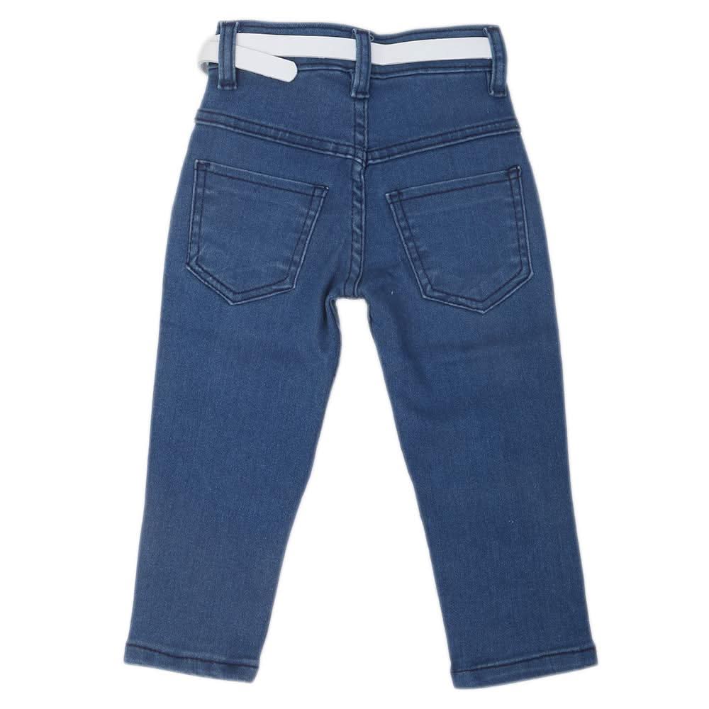 Girls Sequence Denim Pant 528  - Blue, Kids, Girls Pants And Capri, Chase Value, Chase Value