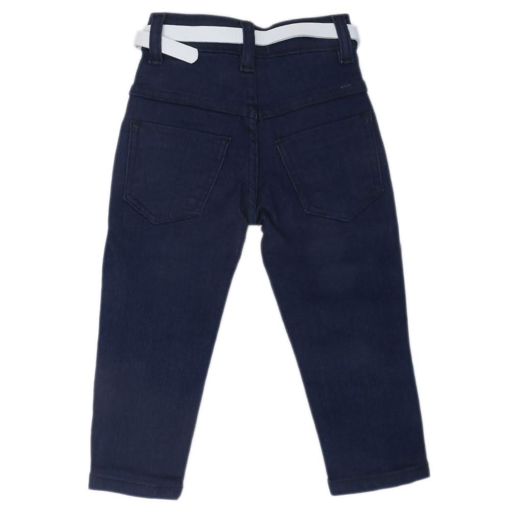 Girls Sequence Denim Pant 528  - Dark Blue, Kids, Girls Pants And Capri, Chase Value, Chase Value
