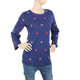 Women's Embroided Top - Navy Blue, Women, T-Shirts And Tops, Chase Value, Chase Value