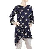 Women's Dobby Printed Kurti -Wqb-5026-D - Navy Blue, Women, Ready Kurtis, Chase Value, Chase Value