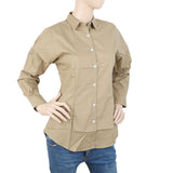 Women's Plain Casual Shirt - Beige, Women, T-Shirts And Tops, Chase Value, Chase Value