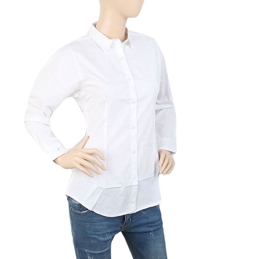 Women's Plain Casual Shirt - White, Women, T-Shirts And Tops, Chase Value, Chase Value