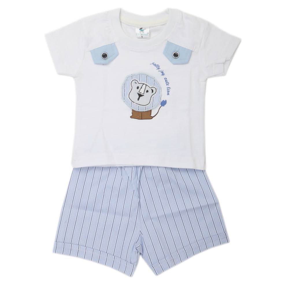 Newbron Boys Half Sleeves Suits 2102 - White, Kids, NB Boys Sets And Suits, Chase Value, Chase Value