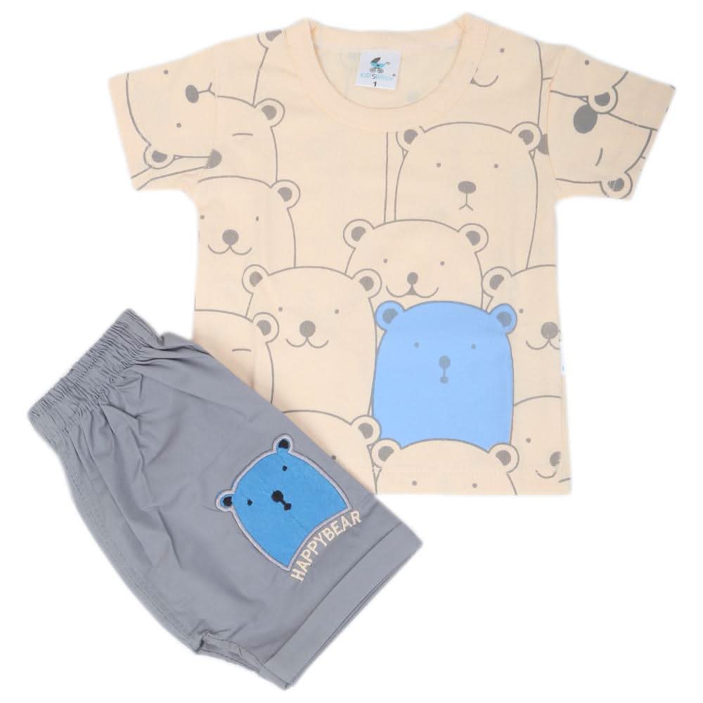 Newbron Boys Half Sleeves Suits 2104 - Peach, Kids, NB Boys Sets And Suits, Chase Value, Chase Value
