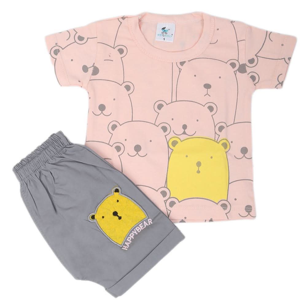 Newbron Boys Half Sleeves Suits 2104 - Pink, Kids, NB Boys Sets And Suits, Chase Value, Chase Value