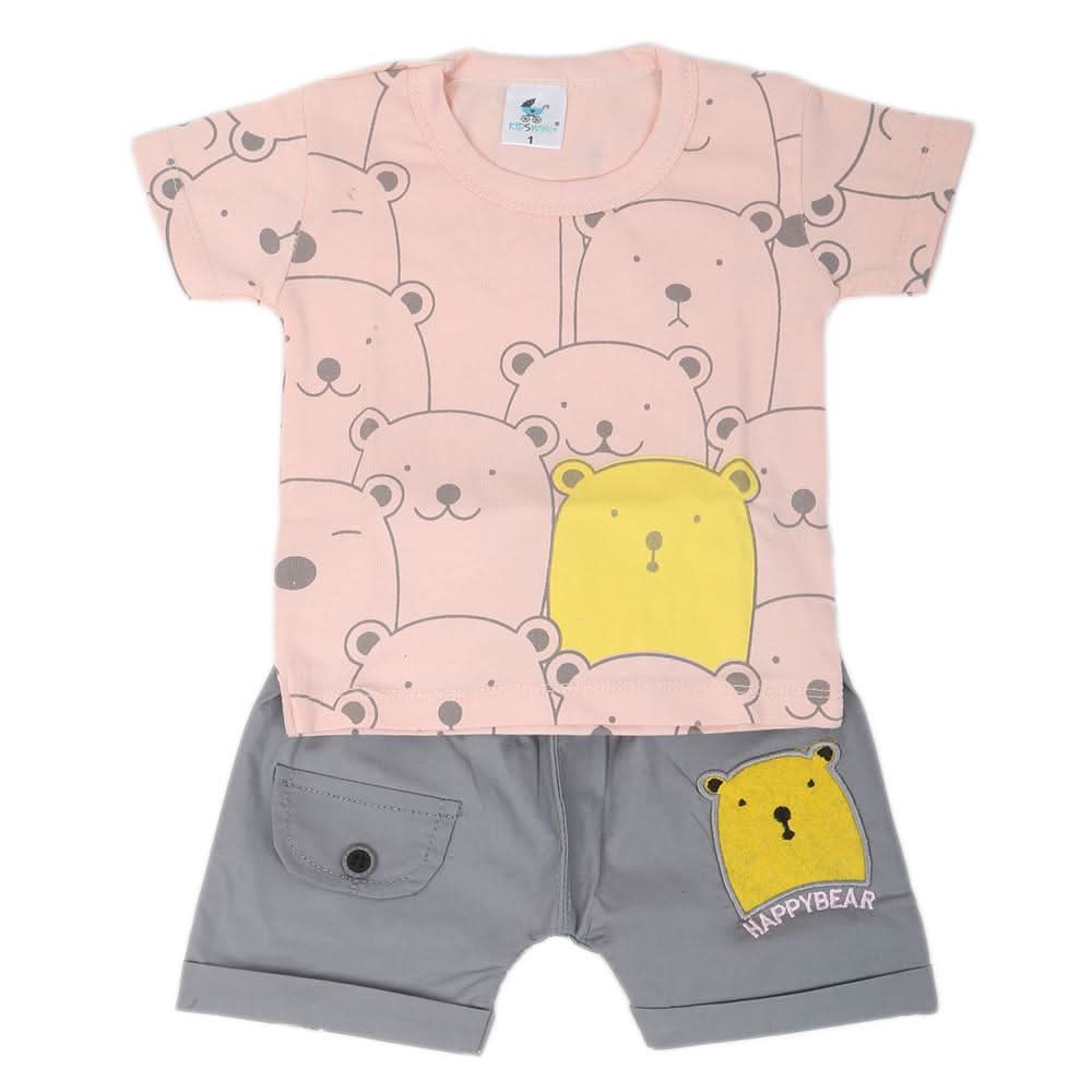 Newbron Boys Half Sleeves Suits 2104 - Pink, Kids, NB Boys Sets And Suits, Chase Value, Chase Value