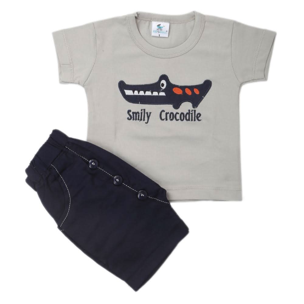 Newbron Boys Half Sleeves Suits 2105 - Grey, Kids, NB Boys Sets And Suits, Chase Value, Chase Value