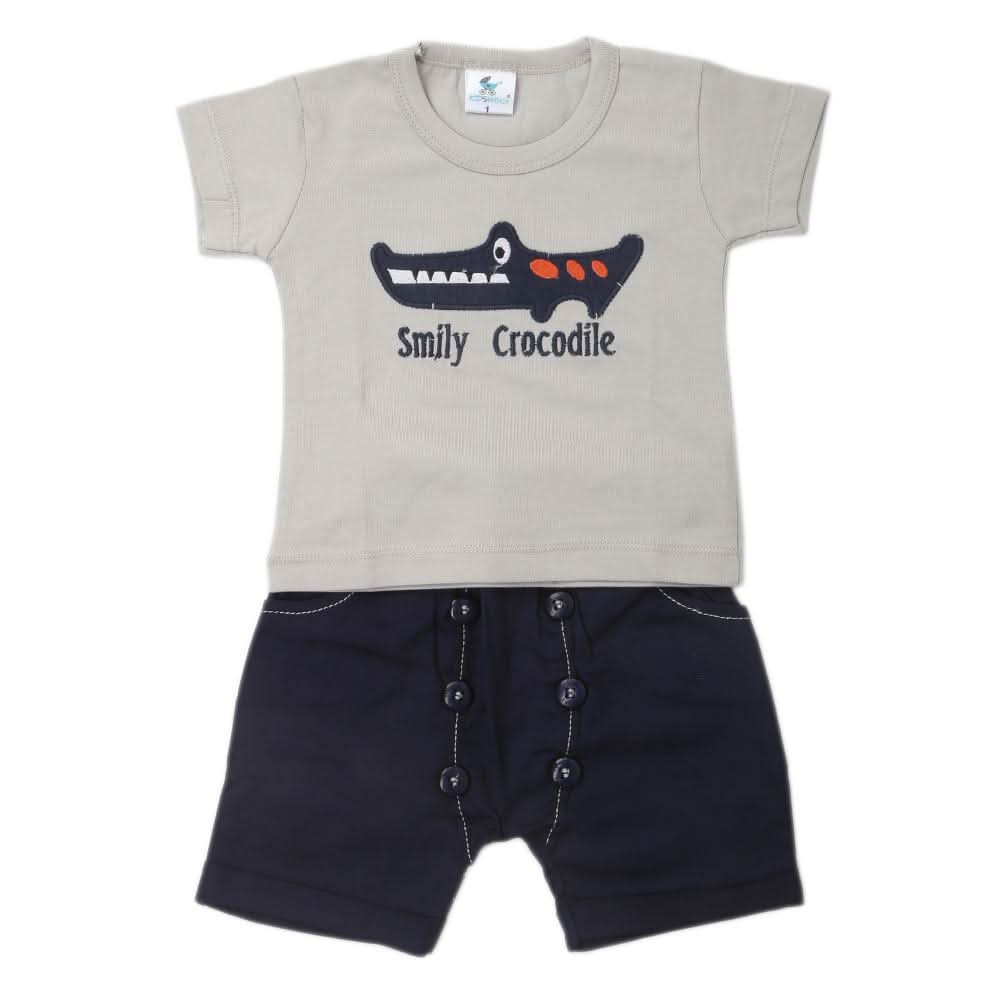 Newbron Boys Half Sleeves Suits 2105 - Grey, Kids, NB Boys Sets And Suits, Chase Value, Chase Value
