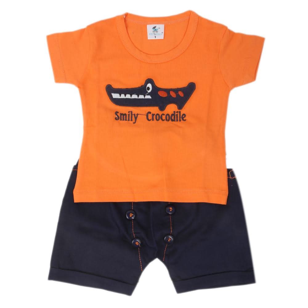 Newbron Boys Half Sleeves Suits 2105 - Orange, Kids, NB Boys Sets And Suits, Chase Value, Chase Value