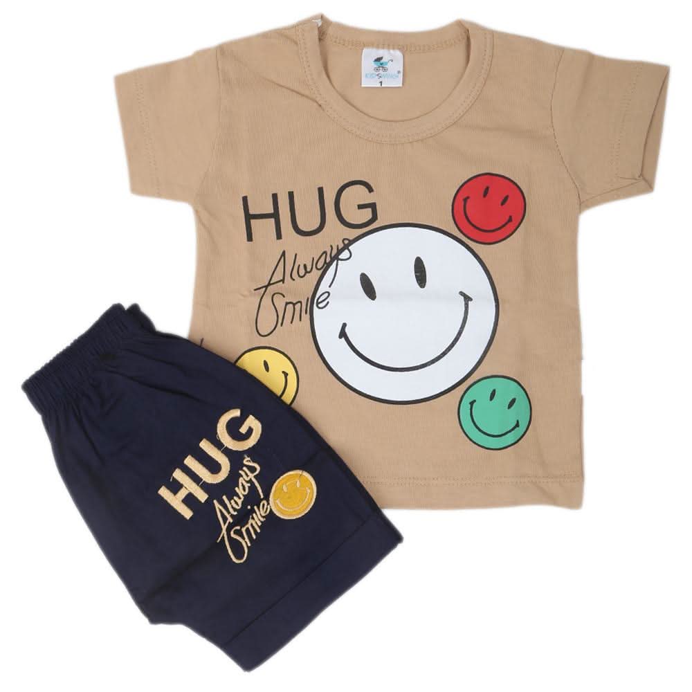 Newbron Boys Half Sleeves Suits 2106 - Brown, Kids, NB Boys Sets And Suits, Chase Value, Chase Value