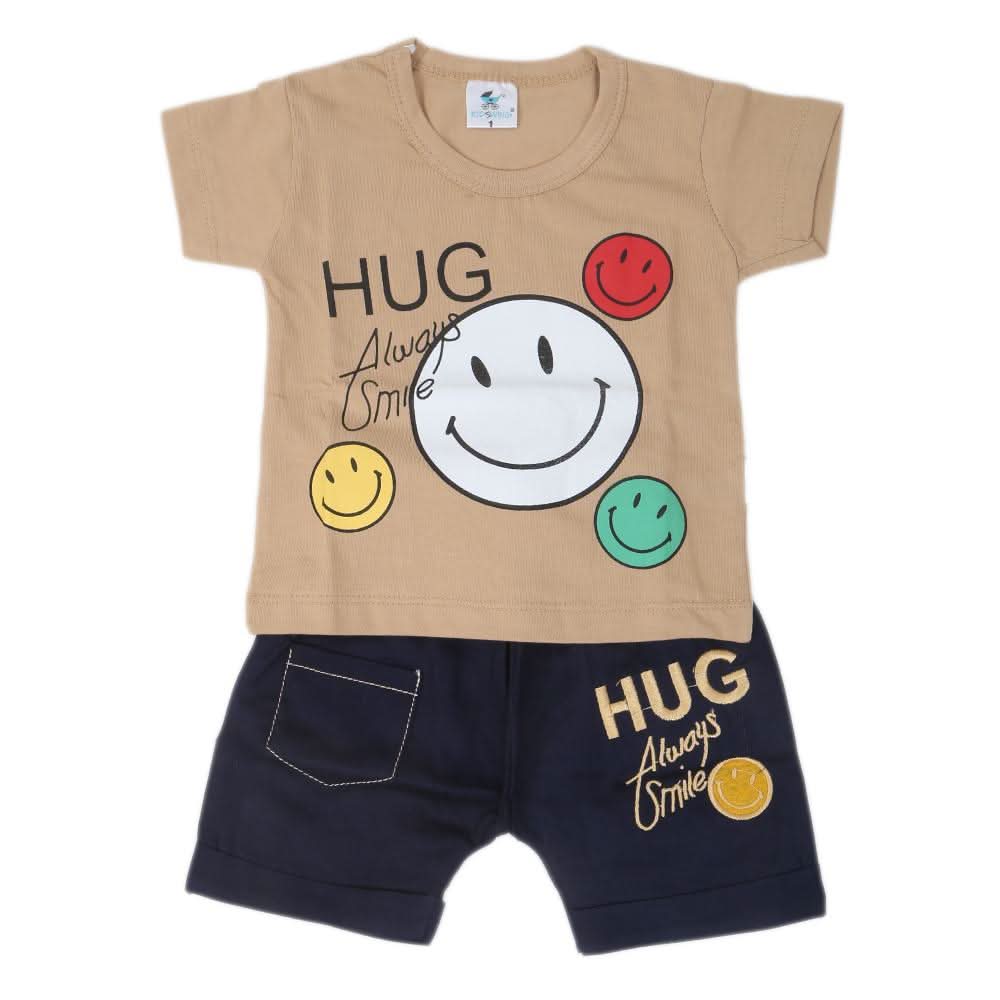 Newbron Boys Half Sleeves Suits 2106 - Brown, Kids, NB Boys Sets And Suits, Chase Value, Chase Value
