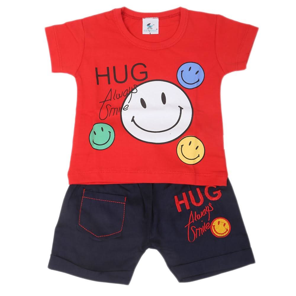 Newbron Boys Half Sleeves Suits 2106 - Red, Kids, NB Boys Sets And Suits, Chase Value, Chase Value