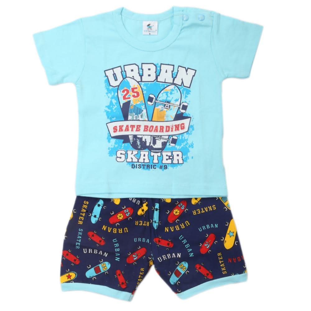 Newbron Boys Half Sleeves Suits 1101 - Light Blue, Kids, NB Boys Sets And Suits, Chase Value, Chase Value