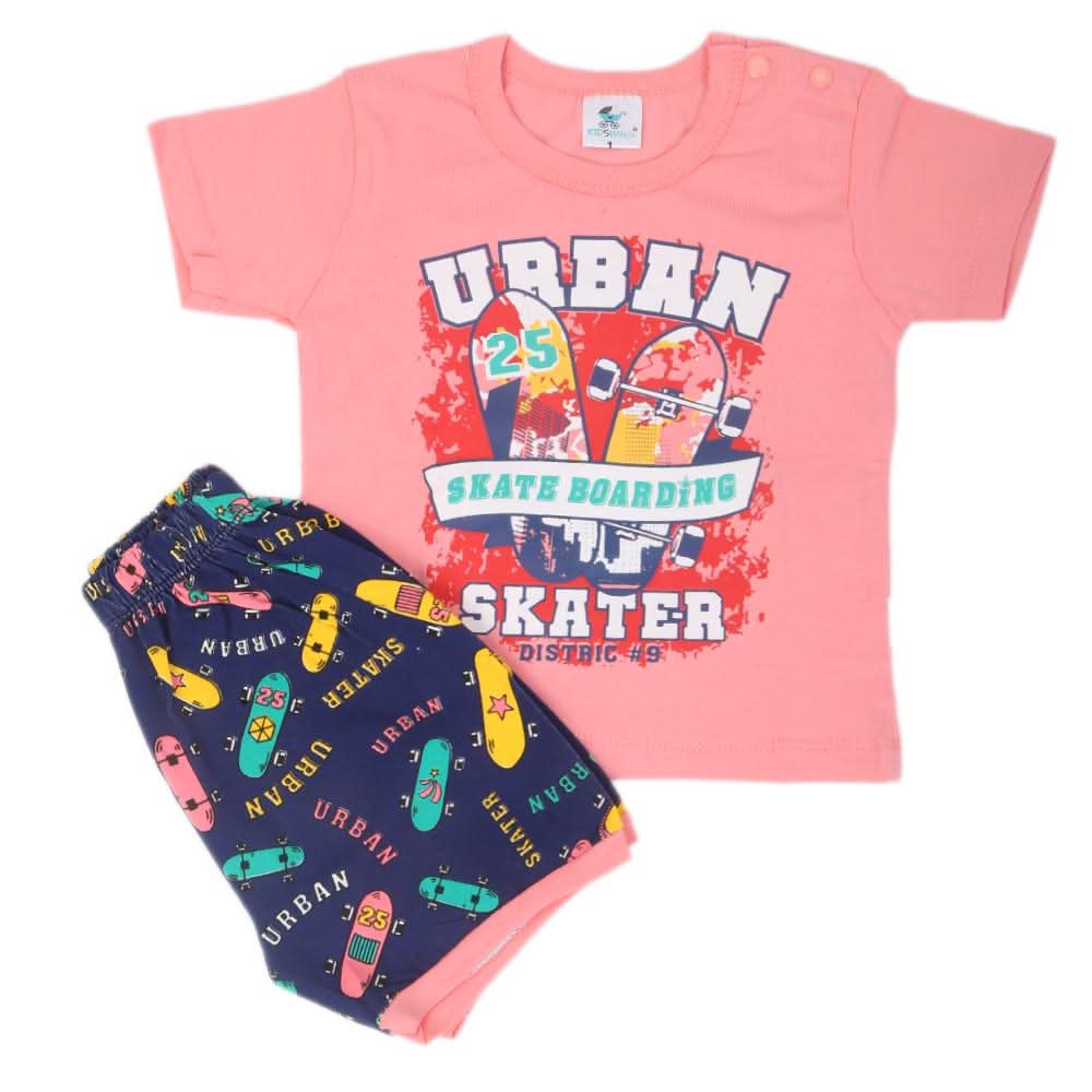 Newbron Boys Half Sleeves Suits 1101 - Light Pink, Kids, NB Boys Sets And Suits, Chase Value, Chase Value