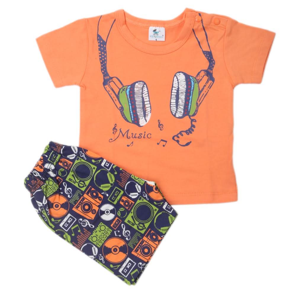 Newbron Boys Half Sleeves Suits 1103 - Orange, Kids, NB Boys Sets And Suits, Chase Value, Chase Value