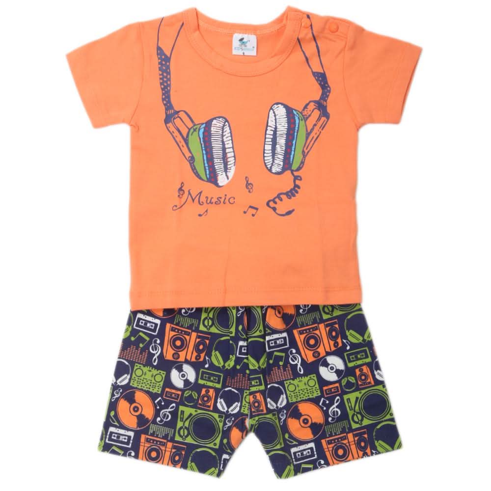 Newbron Boys Half Sleeves Suits 1103 - Orange, Kids, NB Boys Sets And Suits, Chase Value, Chase Value